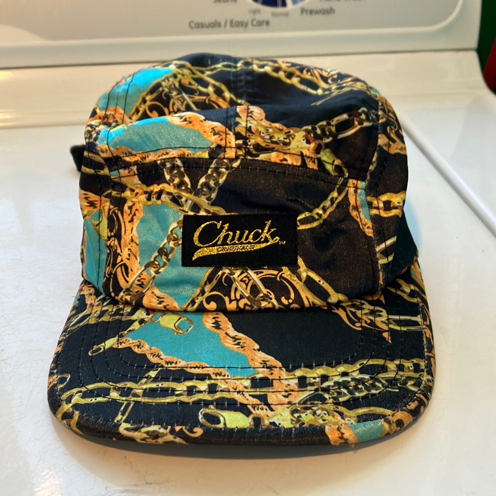 Chuck originals chain print satin like baseball cap hat adjustable retro